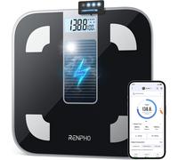 RENPHO Scale for Body Weight, Battery-Free Solar Power Weighing Scale Digital Bathroom Smart Scale Bluetooth Body Fat Scale, Body Composition Monitor Analyzer with Smartphone App, 400 lbs - Elis Solar