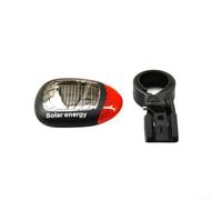 Solar Powered Bike Tail Light with 2 LED Modes for Mountain Road Cycling Safety, Rechargeable Rear Lamp with Fast Slow Steady Settings, Easy Install on 2-3cm Seat Post, ABS Shell