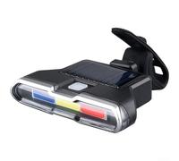 Solar Powered Bike Turn Signal Tail Light with Wireless Remote, High-Brightness LED Rear Safety Lamp, Waterproof Cycling Indicator for Night Riding, Black(C)