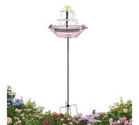 Solar Powered Bird Bath Fountain - Garden Blue Bird Drinking Bowl,Metal Bluebird Drinking Station - For Homeowners Nature Lovers Backyard Patio Courtyard Lawn Front Yard Balcony Park School
