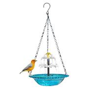 Solar Powered Bird Bath Fountain Hanging, Bird Bath Feeder Water Station, Elegant Bowl Design, Solar Powered Hanging Feeder Tray For Outdoor Garden Backyard Patio Lawn
