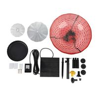 Solar Powered Bird Bath Fountain Sturdy Plastic Hanging Bird Watcher with Bubbler for Balcony Balcony Porch Decorative