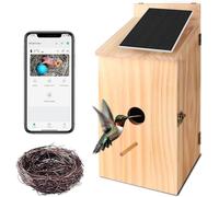 Solar Powered Bird House Camera, 1080p HD Wireless Outdoor Birdhouse with Auto Capture Bird Video & Motion Detection, Night Vision and App Alerts, A Bird Box for Wild Birds.