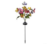 Solar Powered Butterfly Ground Lights for Gardens Colorful and Design