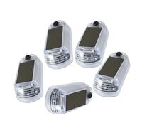 Solar Powered Cab Lights for Truck 5 pcs Wireless Rooftop Cab Clearance Lighting No Drill for Universal Car, Clear Shell-Colorful light