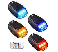 Solar Powered Cab Lights,Truck Cab Lights - Pack Of 4 Smart Sensing Lighting Accessories for Motorcycle Vehicles Outdoor