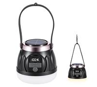 Solar Powered Camping Lantern, LED Camping Lanterns Lights Lamp USB Portable Waterproof Outdoor Light with Built-in 4000mAh Rechargeable Battery for Fishing Hiking Emergency and Night Activities