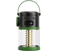 Solar Powered Camping Light LED Outdoor Safety Lantern USB Rechargeable Waterproof Tent Lamp with Polycrystalline Panel for Hiking(Green)