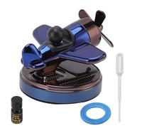 Solar Powered Car Air Freshener, Helicopter Shape Aromatherapy Diffuser with Rotating Turbine, Automatic Light - Sensing Fragrance Dispenser for Auto Interior