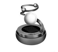 Solar Powered Car Air Freshener Perfume Diffuser with 360° Rotating STARs Ball Design, Silent Operation and Compact ABS Build for Fresh and Deodorized Vehicle Interior(Is black)