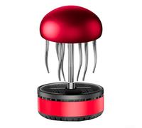 Solar Powered Car Air Freshener | Rotating Aromatherapy Diffuser with Pure Copper Motor | Quiet Auto Fragrance Dispenser for Vehicle Interior | Aluminum Alloy ABS(Red)
