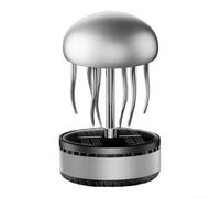 Solar Powered Car Air Freshener | Rotating Aromatherapy Diffuser with Pure Copper Motor | Quiet Auto Fragrance Dispenser for Vehicle Interior | Aluminum Alloy ABS(Silver)