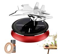 Solar Powered Car Air Freshener - Rotating Diffuser For Helicopter Dashboard, ABS Alloy Electroplating Glaze Construction | Aromatherapy Decoration