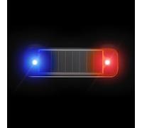 Solar Powered car Alarm System, Emergency Strobe Light Strip,Ultra mini Solar Warning Flashfor Bike Motorcycles SUV Truck Vehicle Night Driving (Red/Blue, 1Pack)