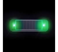 Solar Powered car Alarm System, Emergency Strobe Light Strip,Ultra mini Solar Warning Flashfor Bike Motorcycles SUV Truck Vehicle Night Driving (Green, 1Pack)