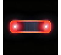 Solar Powered car Alarm System, Emergency Strobe Light Strip,Ultra mini Solar Warning Flashfor Bike Motorcycles SUV Truck Vehicle Night Driving (Red, 1Pack)