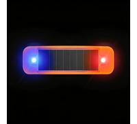Solar Powered car Alarm System, Emergency Strobe Light Strip,Ultra mini Solar Warning Flashfor Bike Motorcycles SUV Truck Vehicle Night Driving (Red/Blue, 1Pack)