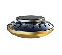 Solar Powered Car Aroma Diffuser With Rotating Alloy Ornament For Natural Air Freshening In Auto Interior Red(gold)