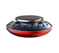 Solar Powered Car Aroma Diffuser With Rotating Alloy Ornament For Natural Air Freshening In Auto Interior Red(red)