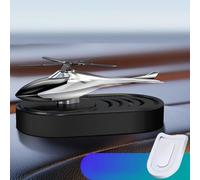 Solar Powered Car Aromatherapy Diffuser Aircraft Design Air Freshener, Compact and Efficient for Freshening Up any Space (Black Cologne)