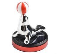 Solar Powered Car Aromatherapy Machine with Sea Lion Figure, Dashboard Air Freshener Decor, Energy Saving Rotatable Scent Diffuser for Vehicle(Red)