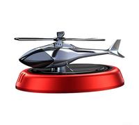 Solar powered car aromatherapy ornament with essential oil diffusion in airplane shape, designed for car cup holders and dashboards to create a calming driving atmosphere (Red)