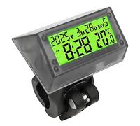 Solar Powered Car Clock Green -WaterProof ShockProof Clock with Bracket