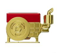 Solar Powered Car Diffuser| Rotating Engine Air Freshener with Simulated Motor Design| ABS Scent Purifier for Auto Dashboard Decor|(gold)
