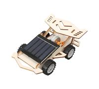 Solar Powered Car DIY Kit Wooden Solar Car Engineering Stem Building Toy Science Experiment for Kids 2.95x5.12x2.17inch