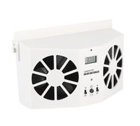 Solar Powered Car Fan, Auto Front Rear Window Air Vent Exhaust Fan Vehicle Ventilation Fan, Universal Solar Power Air Vent Radiator Fans with 2 Air Outlet for Backseat or Frontseat