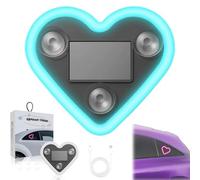 Solar-Powered Car LED Ambient Lights, Heart-Shaped LED Neon Light, Triangle or Back Window Light Auto Interior Atmosphere Lamp, for Car & Outdoor Decor (Ice Blue, 1PCS)