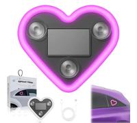 Solar-Powered Car LED Ambient Lights, Heart-Shaped LED Neon Light, Triangle or Back Window Light Auto Interior Atmosphere Lamp, for Car & Outdoor Decor (Pink, 1PCS)