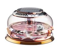 Solar Powered Car Perfume Decoration, Rotating Aromatherapy Diffuser Ornament, Compact Floating Air Freshener with Essential Oil for Vehicle Dashboard