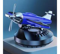 Solar Powered Car Perfume Diffuser with Innovative Aircraft Design for a Unique Fresh Air Experience (Blue Black Bottom)