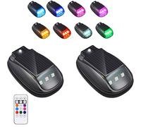 Solar-Powered Car Roof Light - Waterproof, Remote Control & Easy Installation, Wireless No-Drill Solar Powered LED Roof Marker Lights with Remote Control, for Motorcycle, Vehicle, Truck Use (2 Pcs)