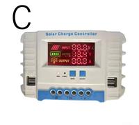 Solar Powered Controller with LCD Display for 12V 24V Battery Charging, 10-40A Adjustable Solar Panel Charge Controller for Home Off-Grid Use(C)