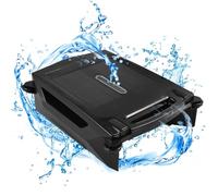 Solar Powered Cordless Robotic Pool Cleaner,2500mAh Battery, Rechargeable Pool Skimmer Robot with Dual Charging 2 Cleaning Modes