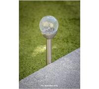 Solar Powered Crackle Ball Solar Post Colour Changing LED Light No Wiring Required - Install Anywhere Height: 34cm (Approx.)
