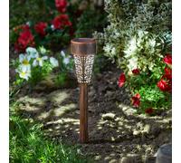 Solar Powered Damasque Stake Lights - Set of 6