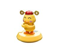 Solar Powered Dancing Figures | Cute Yellow Duck Nods for Car Interior Ornament, Oscillating Dancer with Parking Lot for SUV RV Sedan Van Minivan