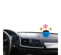 Solar Powered Dancing Flower Ornament - Sunflower Car Dashboard Decoration with Shaking Motion | Eco Charging Solar Panel Toy, Interior Accessory for Home Bedroom and Vehicle Display