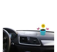 Solar Powered Dancing Flower - Solar Dancingg Flowers Shaking Head | Car Decorations | Three Fllowers Sollar Flowerr Ornaments | Sunflower Carr Accessories | Creative Gift for Dashboard