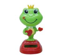 Solar Powered Dancing Frog Figures, Cute Dashboard Solar Dancing Toys, Shaking Head Frog for Car, Swinging Animal Toy for Car Dashboard Desktop Decor