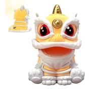 Solar-Powered Dancing Lion Ornament Solar Dancing Lion Toy Lion Car Dashboard Decoration Solar Lion Dance Decoration Chinese Style Lucky Lion Dance Model Solar Powered Home Decoration