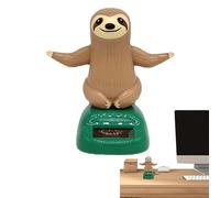 Solar Powered Dancing Sloth - Dashboard Bobbing Figurine | Playful Sunlight Activated Movement Display Charm - Whimsical Energy Driven Character Animation Creating Joyful Atmosphere