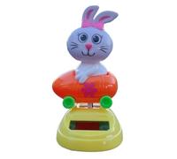 Solar Powered Dancing Toy, Bunny Collectible Figurine, Shaking Rabbit, Adorable Solar Dancing Doll with Wobbly Motion, Desk Car Accessory for Office, Party Favor, Home Decoration