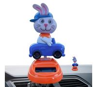 Solar Powered Dancing Toys - Collectible Bunny Shaking Doll | Rabbit Solar bobblle head Figurine, Cute Dancing Decoration for Car Office Desk Home Party Favors Kids Fun Display