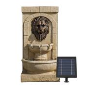Solar Powered Decorative Lion Head Water Feature FountainWith Battery Backup
