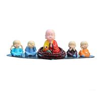 Solar Powered Decorative Monk with Moving Head Perfect Addition to Any Space's Ambiance (A)