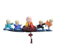 Solar Powered Decorative Monk with Moving Head Perfect Addition to Any Space's Ambiance (B)